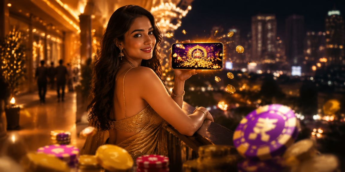 Mobile casino view with Indian rupee symbol