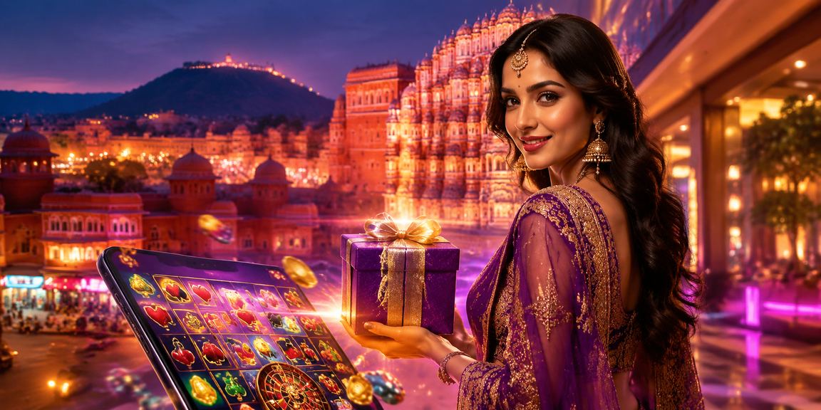 Vibrant casino and cricket betting scene with Bollywood elements